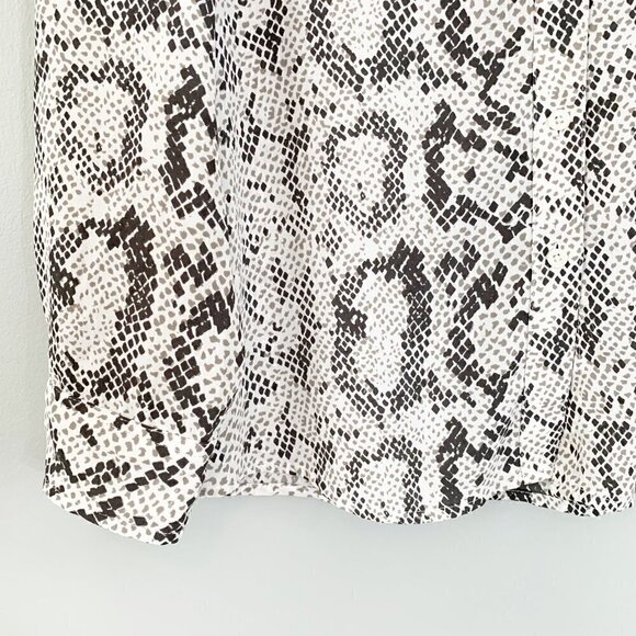 J. Crew snake print mock collar long sleeve lightweight full button front - S - Picture 4 of 10